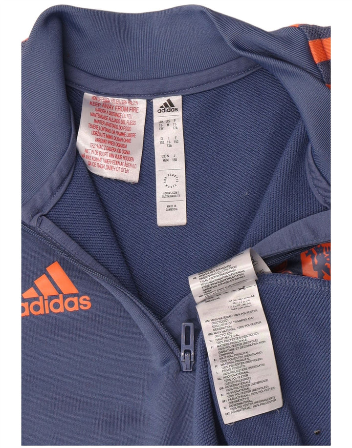 Adidas Boys Manchester United Pullover Tracksuit Top 11-12 Years Blue