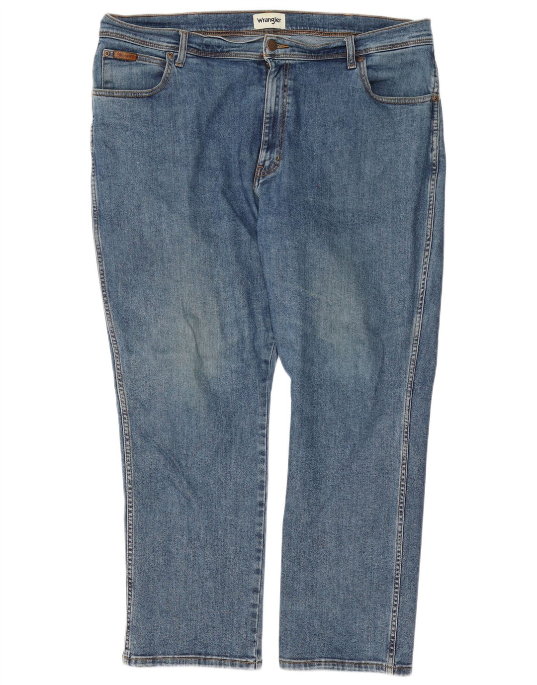 Wrangler Mens Texas Straight Jeans W42 L30 Blue Cotton