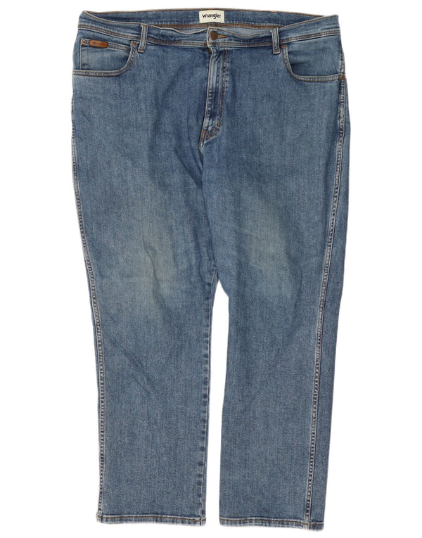 Wrangler Mens Texas Straight Jeans W42 L30 Blue Cotton