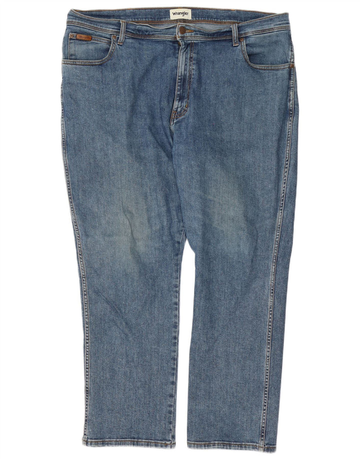 Wrangler Mens Texas Straight Jeans W42 L30 Blue Cotton