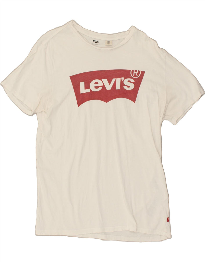 LEVI'S Mens Graphic T-Shirt Top Large White Cotton | Vintage Levi's | Thrift | Second-Hand Levi's | Used Clothing | Messina Hembry 