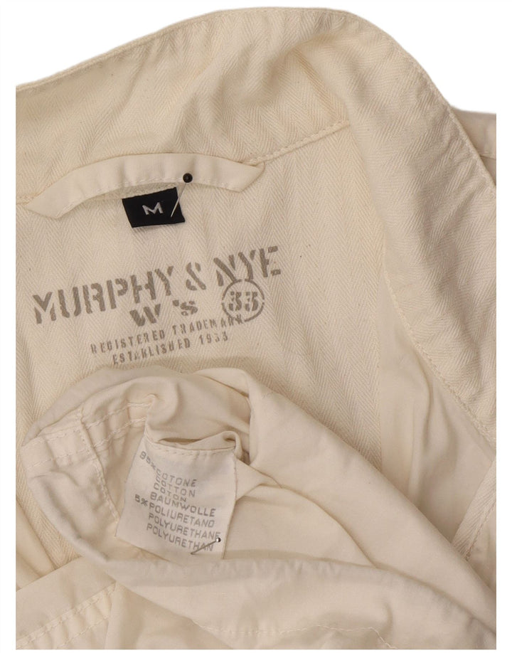Murphy & Nye Womens Gilet UK 14 Medium White Cotton