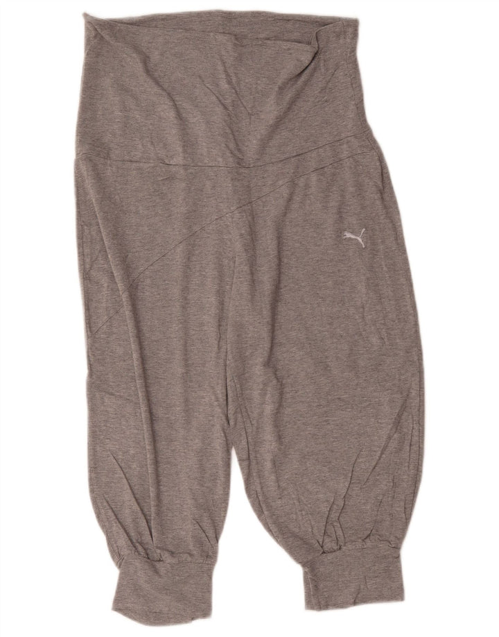 Puma Womens Capri Tracksuit Trousers Joggers UK 12 Medium Grey Viscose