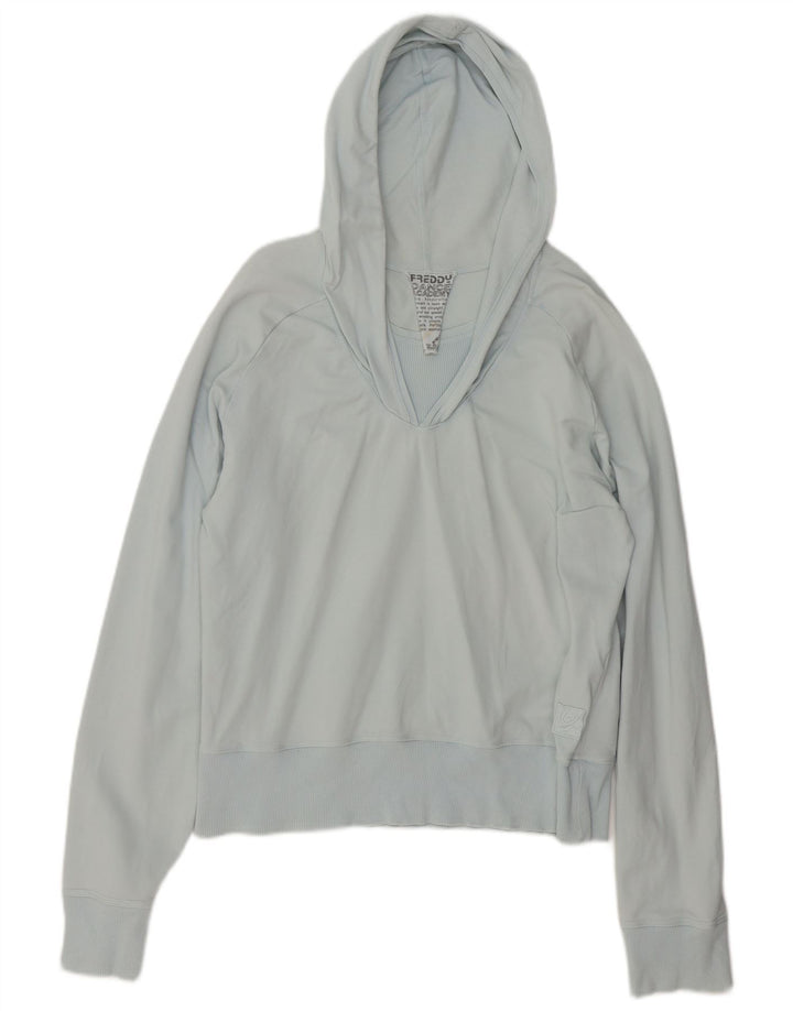 Freddy Womens Hoodie Jumper UK 16 Large Blue Cotton
