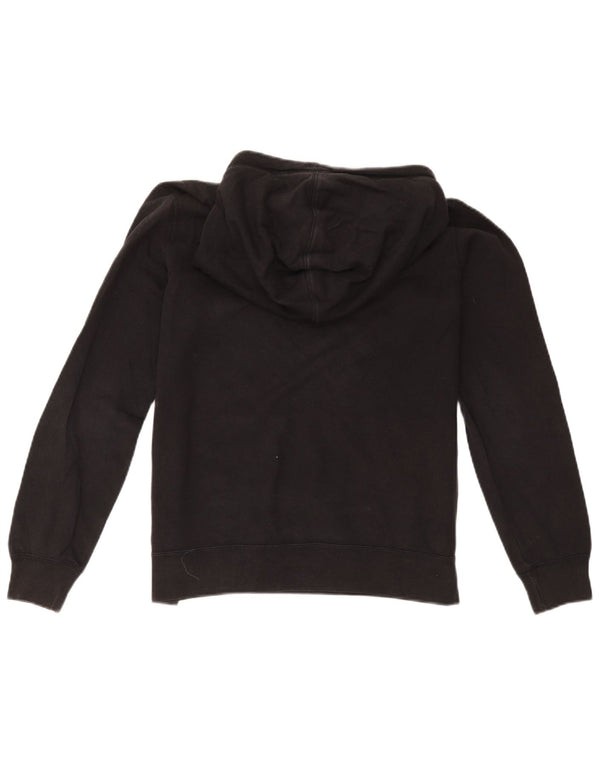 Nike Womens Hoodie Jumper UK 14 Medium Black Cotton