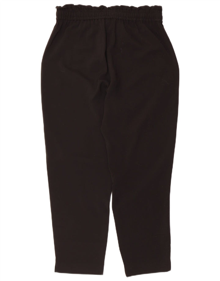 Zara Womens Tapered Cropped Trousers Medium W28 L25 Black Polyester