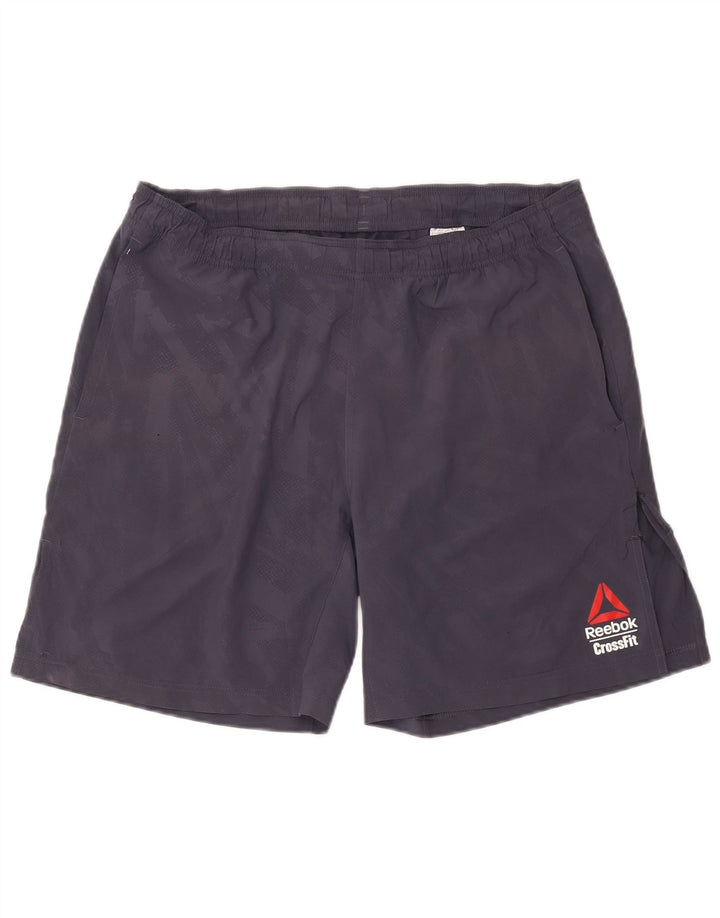 Reebok Mens Speedwick Graphic Sport Shorts Medium Grey Camouflage Polyester