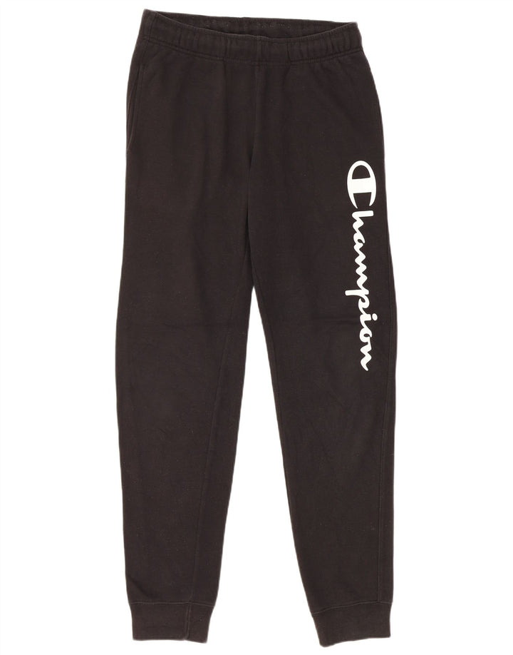 Champion Mens Graphic Tracksuit Trousers Joggers Small Black