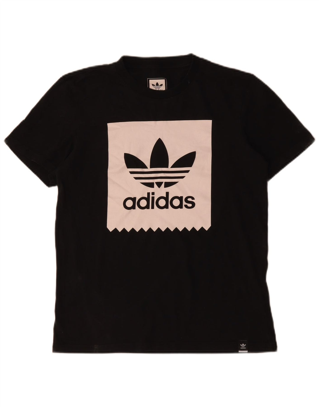 Adidas Mens Graphic T-Shirt Top Small Black Cotton