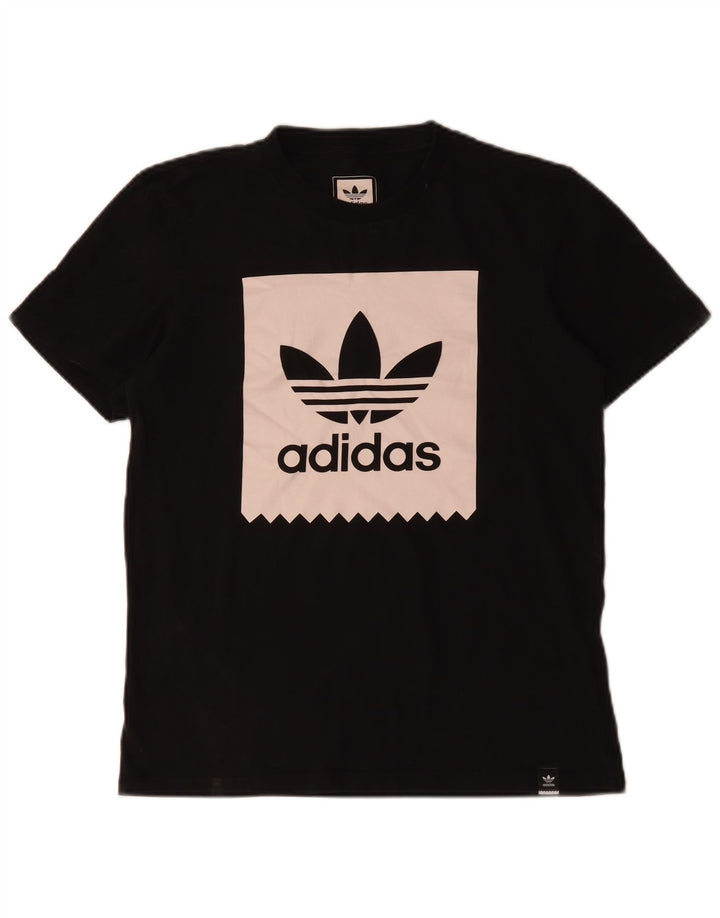Adidas Mens Graphic T-Shirt Top Small Black Cotton