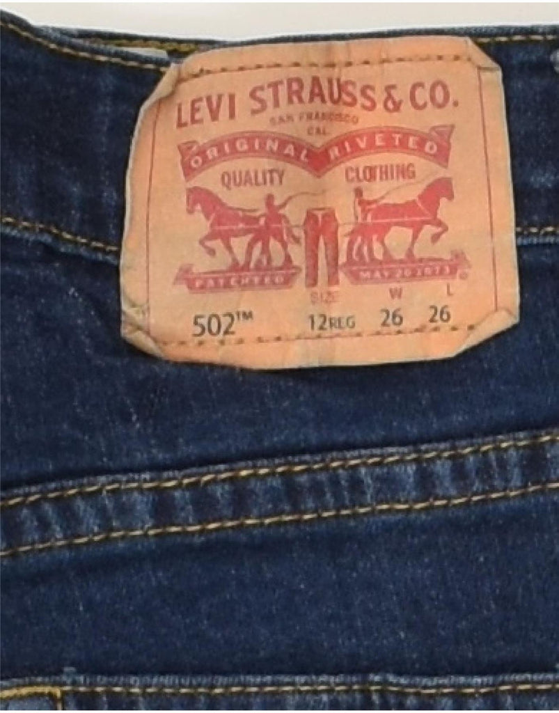 LEVI'S Boys 502 Slim Jeans 11-12 Years W26 L26  Navy Blue Cotton | Vintage Levi's | Thrift | Second-Hand Levi's | Used Clothing | Messina Hembry 