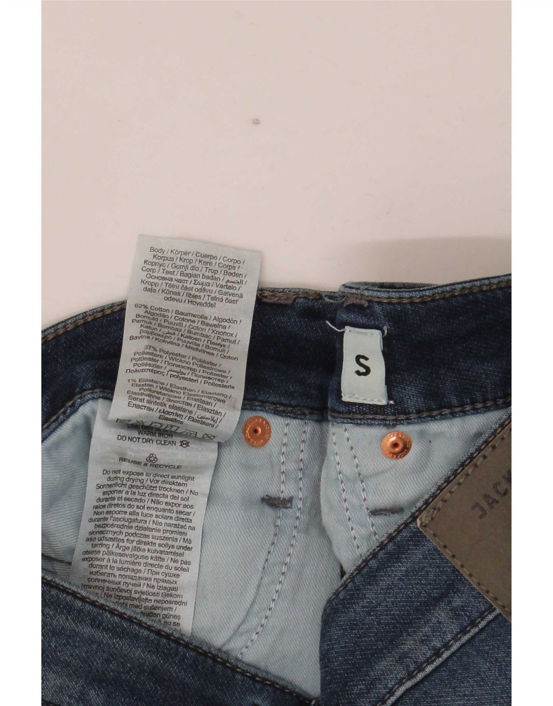 Jack & Jones Mens Denim Shorts Small W32 Blue Cotton