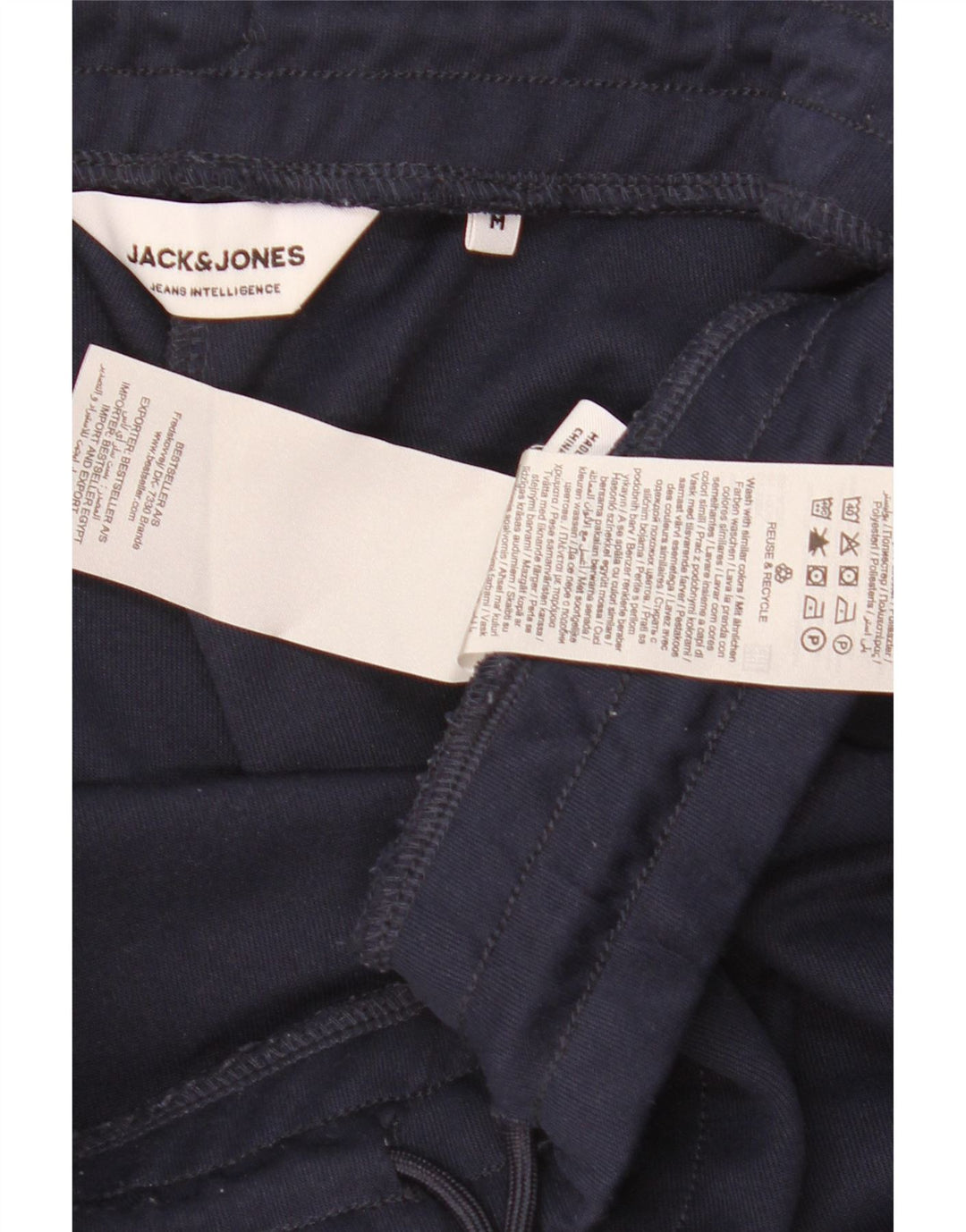 Jack & Jones Mens Tracksuit Trousers Medium  Navy Blue Polyester