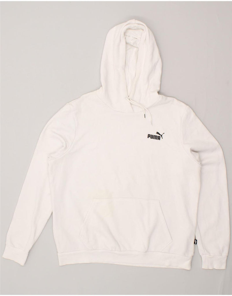 PUMA Mens Hoodie Jumper XL White Cotton | Vintage Puma | Thrift | Second-Hand Puma | Used Clothing | Messina Hembry 