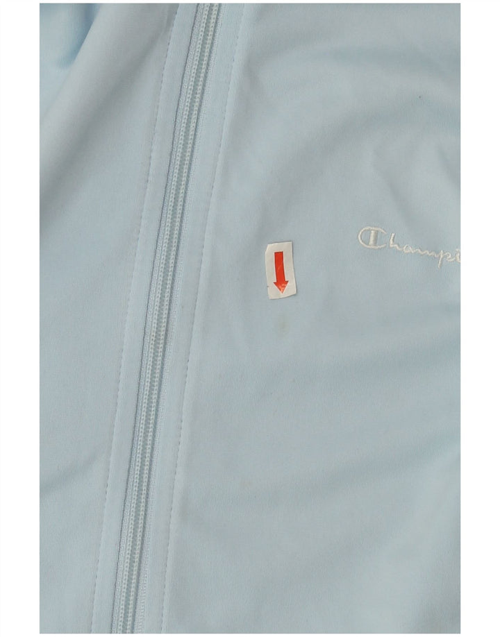 Champion Womens Tracksuit Top Jacket UK 14 Large Blue Colourblock Polyester
