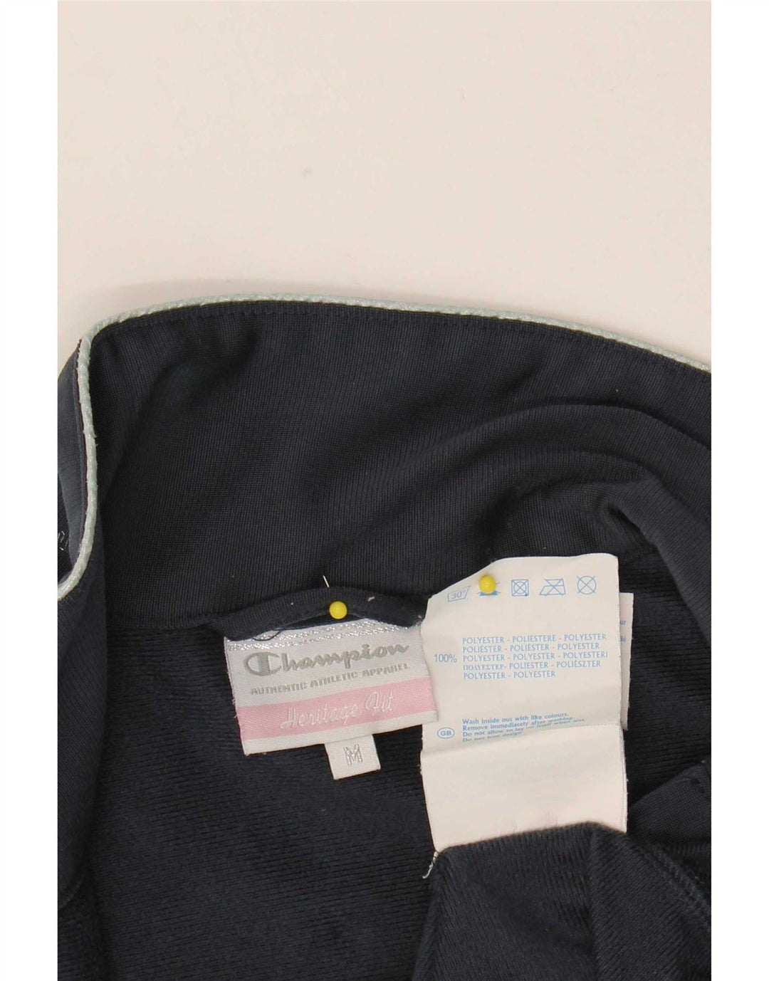 Champion Womens Heritage Fit Tracksuit Top Jacket UK 14 Medium Navy Blue