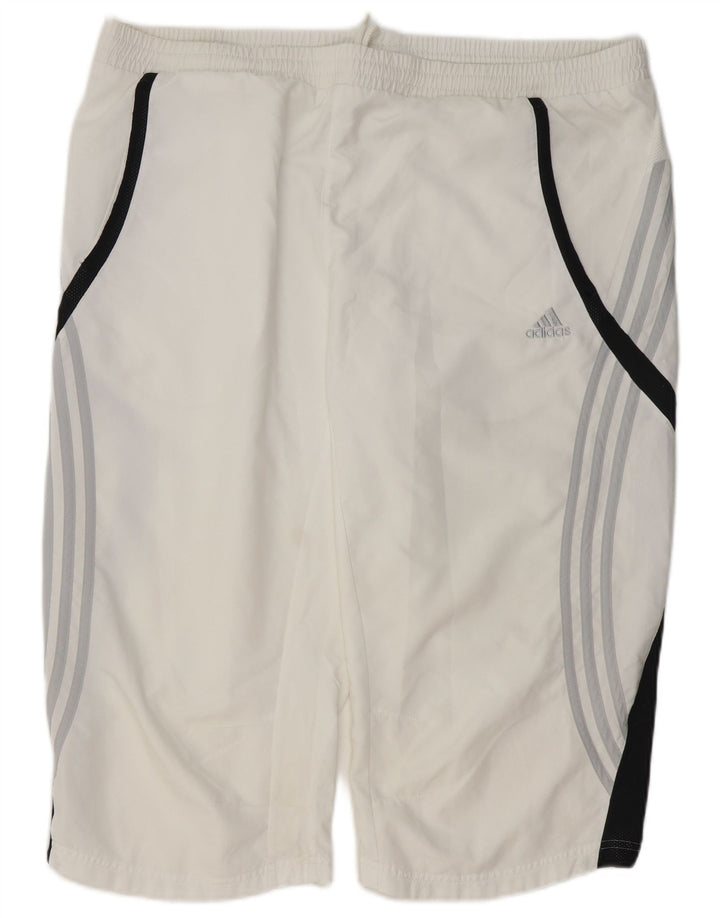 Adidas Mens Climacool Bermuda Sport Shorts XL White Colourblock Polyester