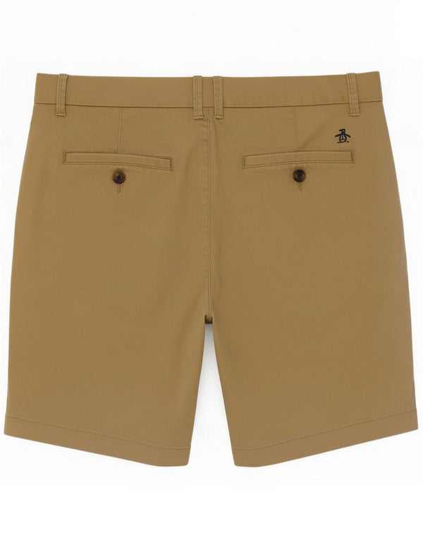 Penguin Mens Slim Fit Chino Shorts EU 46 Small W30 Beige Cotton