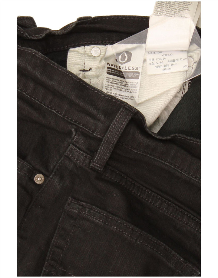 Levi's Womens Skinny Jeans W28 L32 Black Cotton