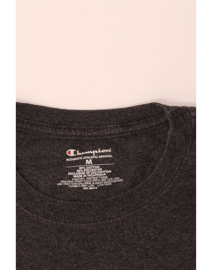 Champion Mens Boston College Graphic T-Shirt Top Medium Grey Cotton