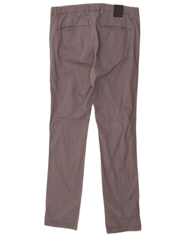 Zara Mens Slim Chino Trousers EU 42 Large W32 L33 Grey Cotton