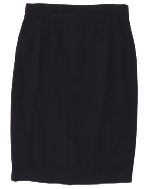 Luisa Spagnoli Womens High Waist Pencil Skirt IT 46 Large W30 Navy Blue