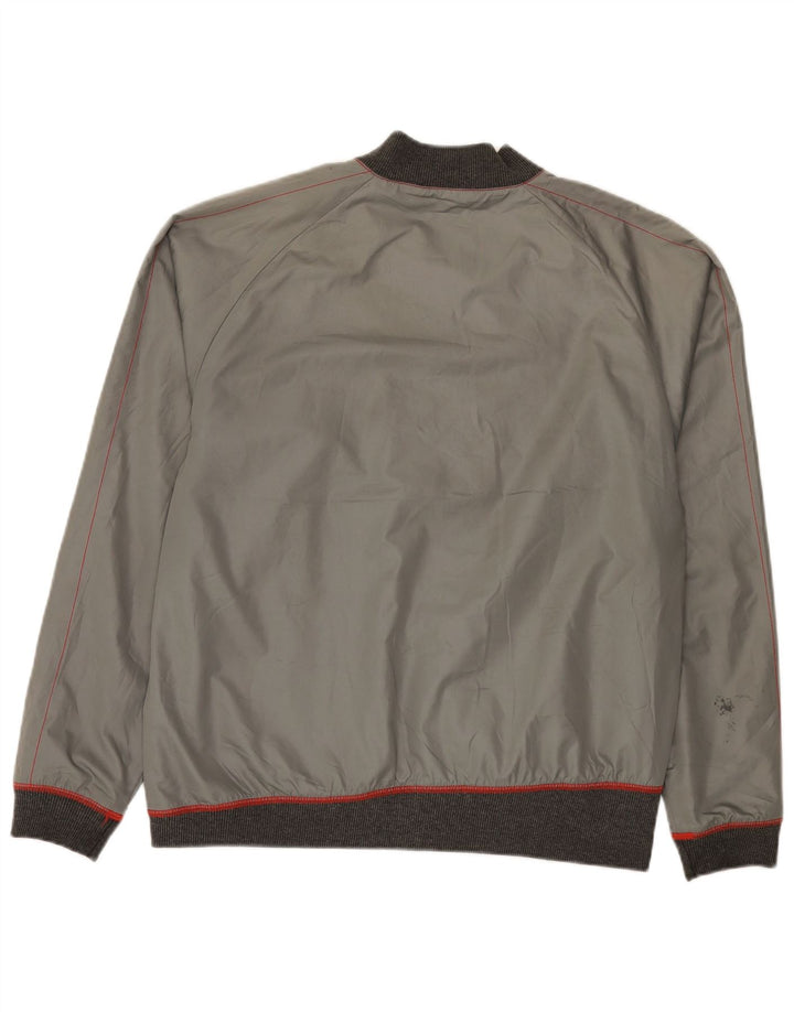 Puma Mens Bomber Jacket UK 38 Medium Grey Colourblock