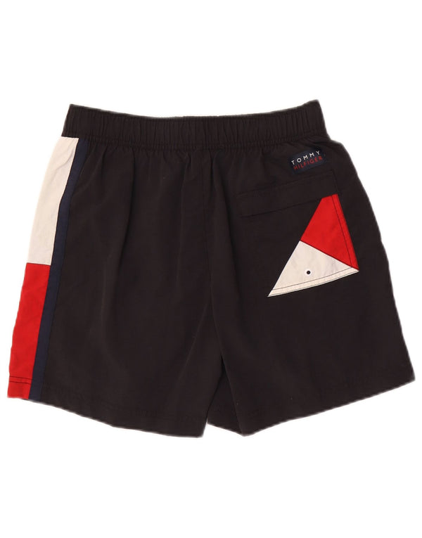 TOMMY HILFIGER Mens Slim Fit Swimming Shorts Small  Black Colourblock