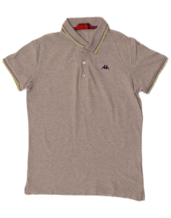 Kappa Mens Polo Shirt Large Grey Cotton