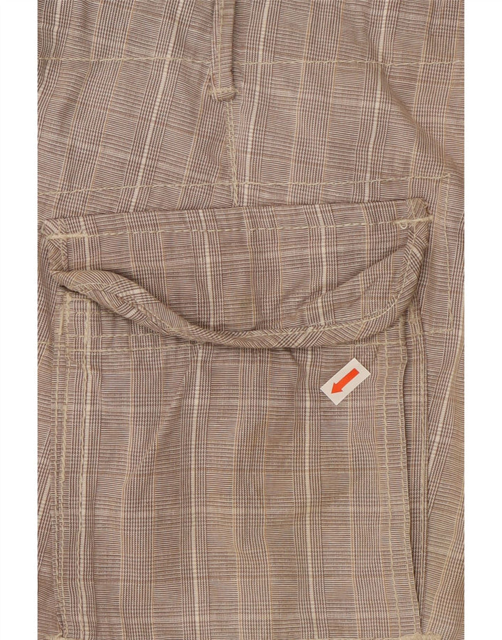Scotch & Soda Mens Cargo Shorts W32 Medium Grey Check Cotton