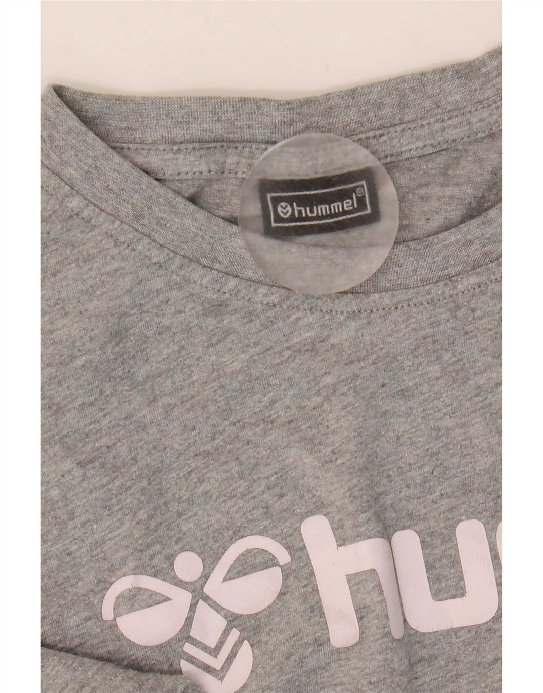 Hummel Mens Graphic T-Shirt Top Medium Grey Flecked Cotton