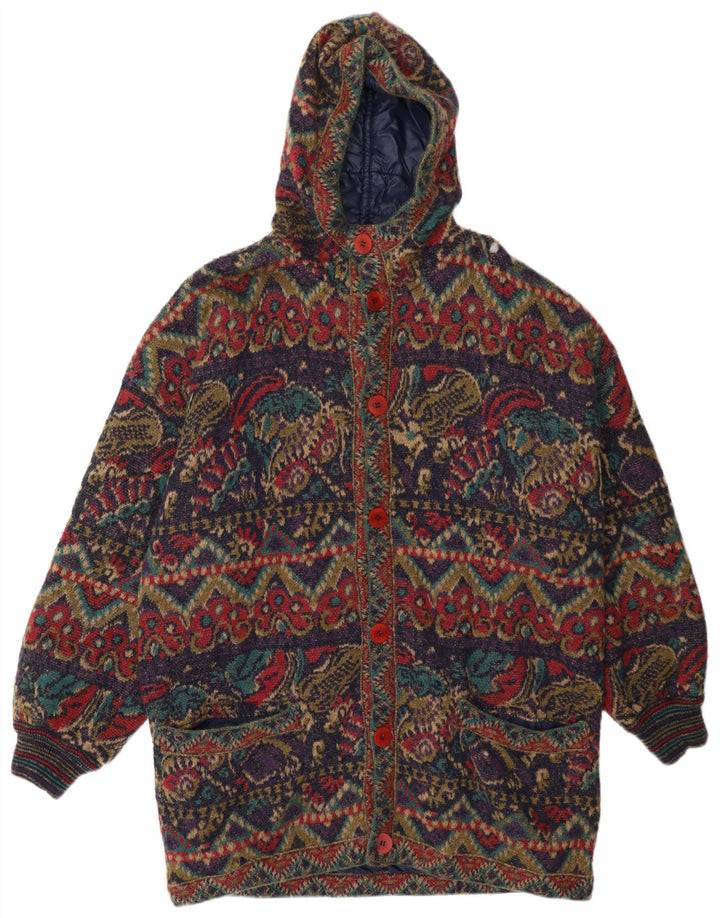 Vintage Mens Abstract Pattern Reversible Jacket UK 42 XL Multicoloured