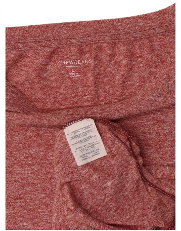 J. CREW Womens T-Shirt Top UK 16 Large Red Polyester