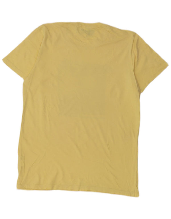 Billabong Boys Graphic T-Shirt Top 15-16 Years Yellow Cotton