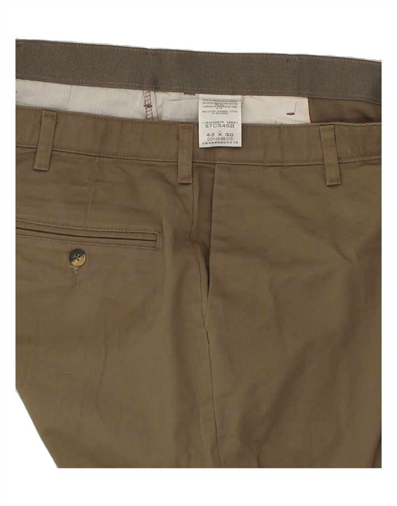 WRANGLER Mens Straight Chino Trousers W32 L30  Brown Cotton | Vintage Wrangler | Thrift | Second-Hand Wrangler | Used Clothing | Messina Hembry 