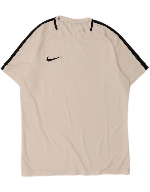 Nike Mens Dri Fit T-Shirt Top XL White Colourblock