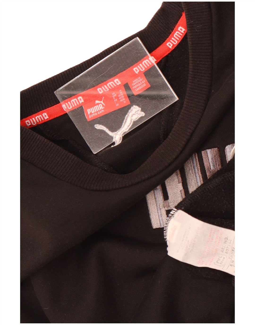 Puma Mens Graphic Sweatshirt Jumper Medium Black Cotton