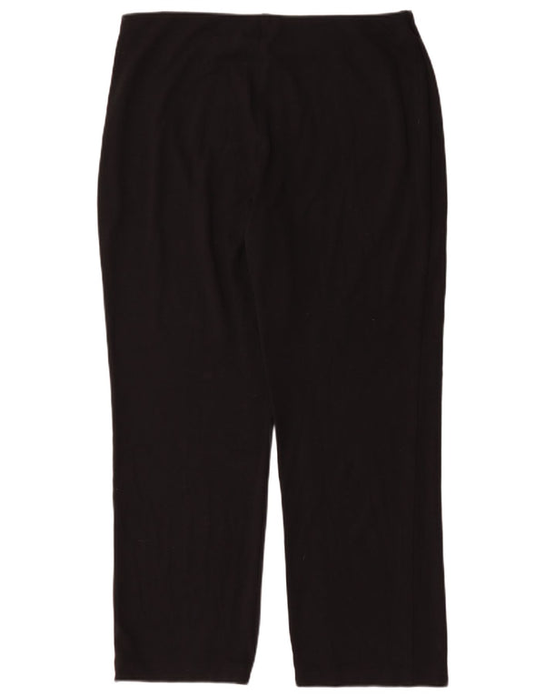 Marks & Spencer Womens Straight Casual Trousers UK 16 Large W32 L30 Black