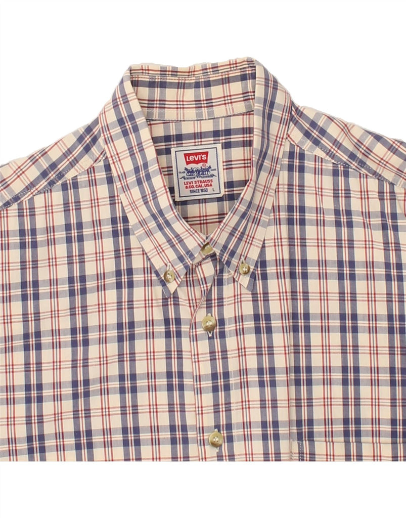 LEVI'S Mens Shirt Large Multicoloured Check Cotton | Vintage Levi's | Thrift | Second-Hand Levi's | Used Clothing | Messina Hembry 