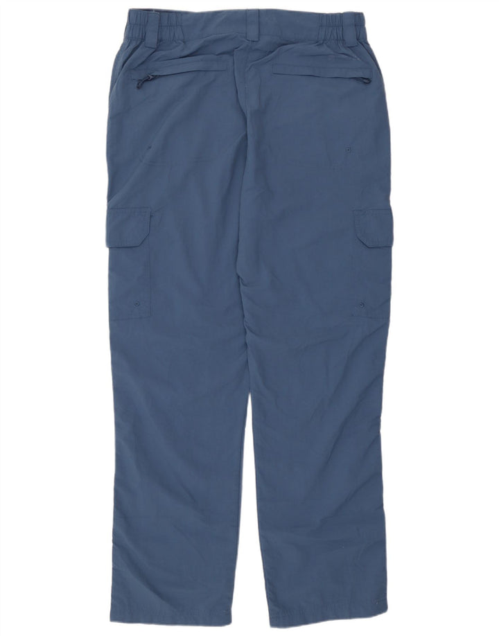 Mountain Warehouse Mens Straight Cargo Trousers W34 L29 Navy Blue Nylon