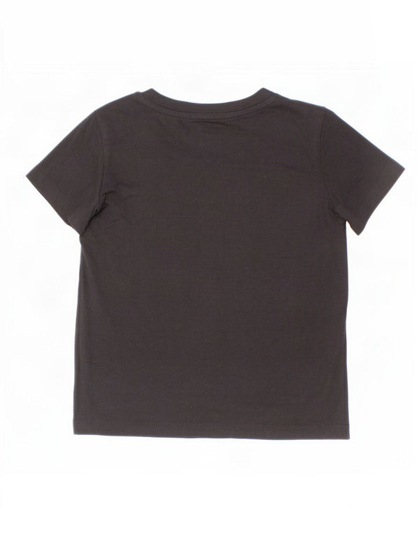 Kappa Boys Graphic T-Shirt Top 5-6 Years Black Cotton