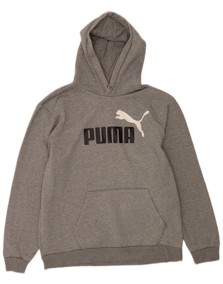 Puma Mens Graphic Hoodie Jumper Large Grey