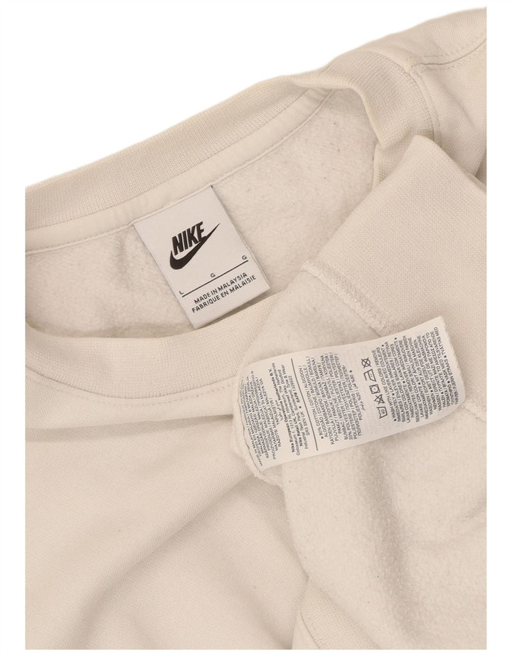 Nike Mens Sweatshirt Jumper Large White Cotton