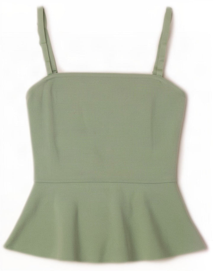 Zara Womens Crop Cami Top UK 4 XS Green