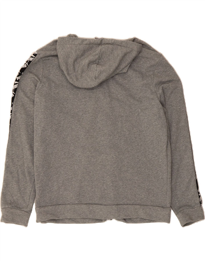 PUMA Mens Graphic Zip Hoodie Sweater XL Grey Cotton Vintage Puma and Second-Hand Puma from Messina Hembry 