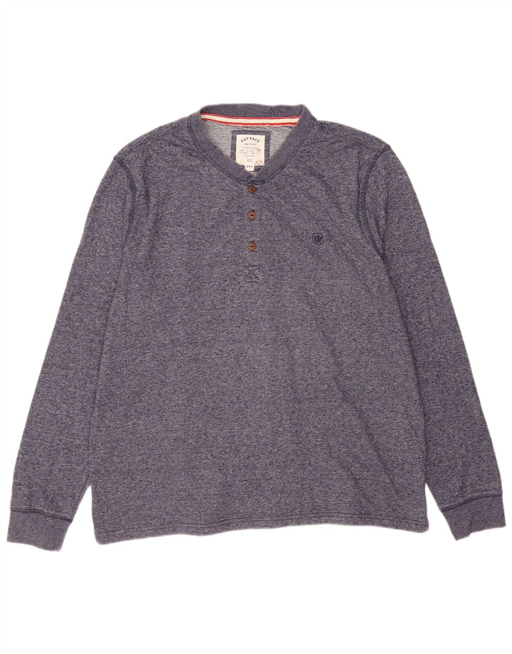 Fat Face Mens Top Long Sleeve 2XL Navy Blue Cotton