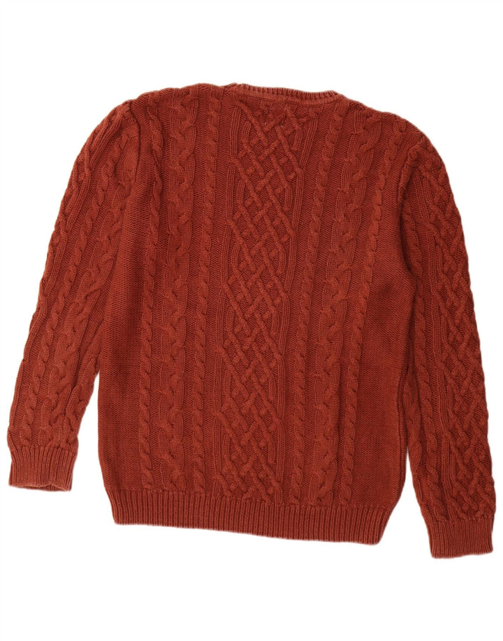 Zara Mens Crew Neck Jumper Sweater Medium Brown