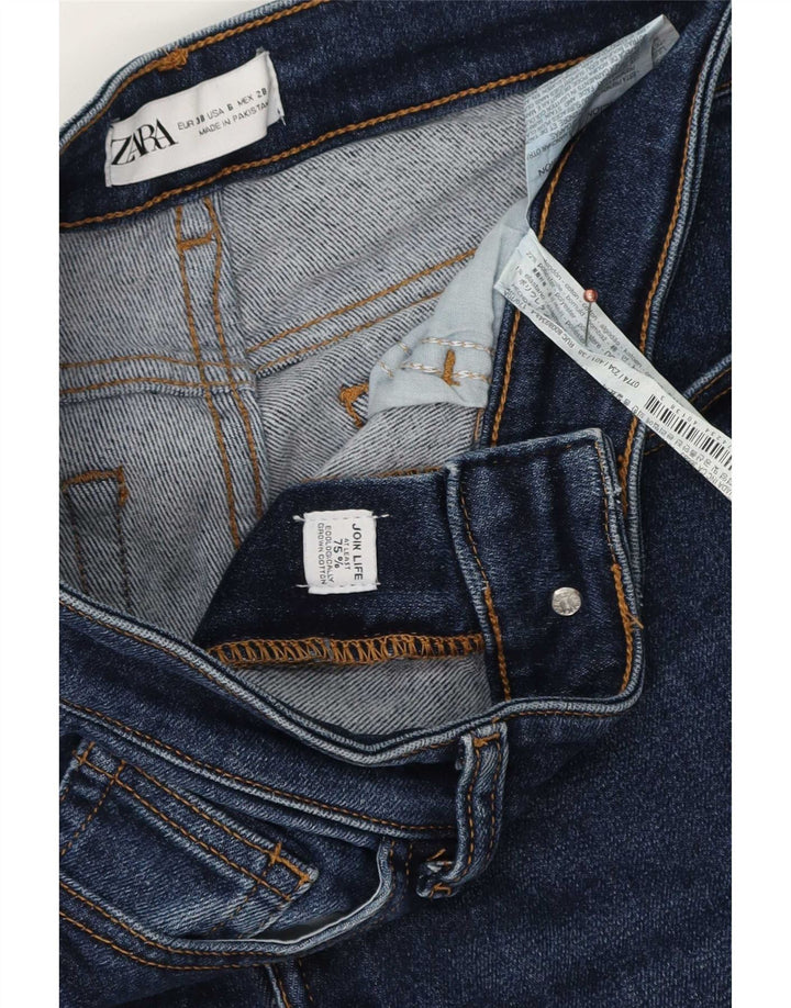 Zara Womens Slim Jeans Medium W28 L27 Blue Cotton