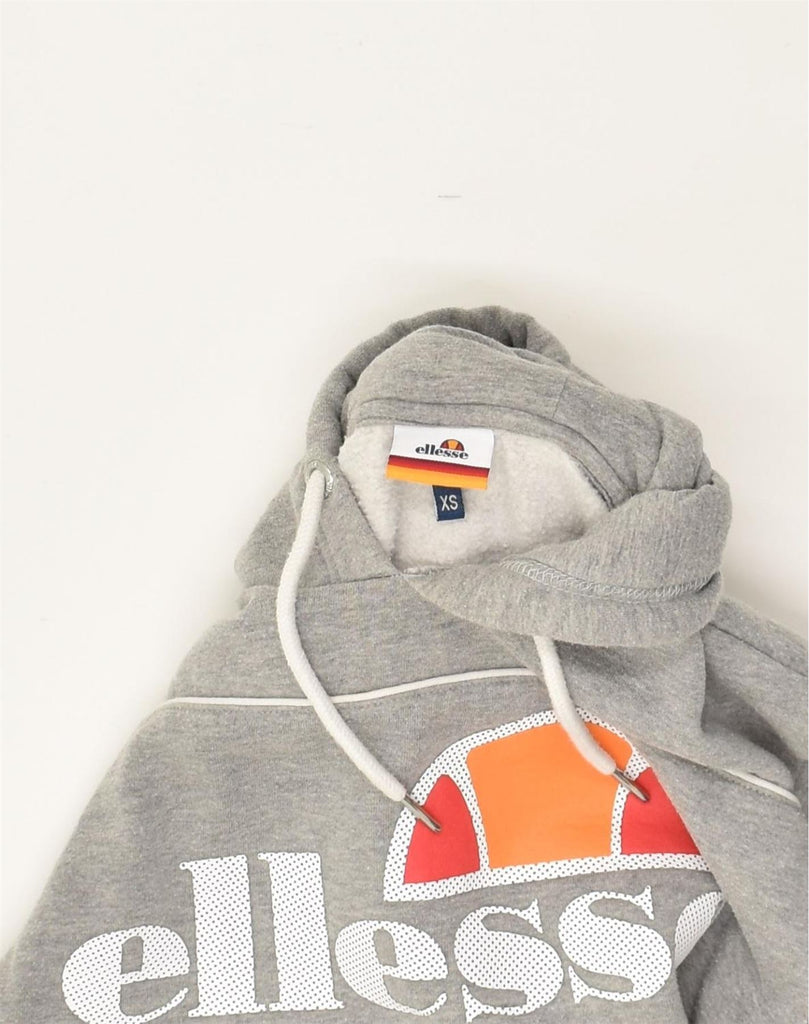 ELLESSE Mens Graphic Hoodie Jumper XS Grey Cotton | Vintage Ellesse | Thrift | Second-Hand Ellesse | Used Clothing | Messina Hembry 