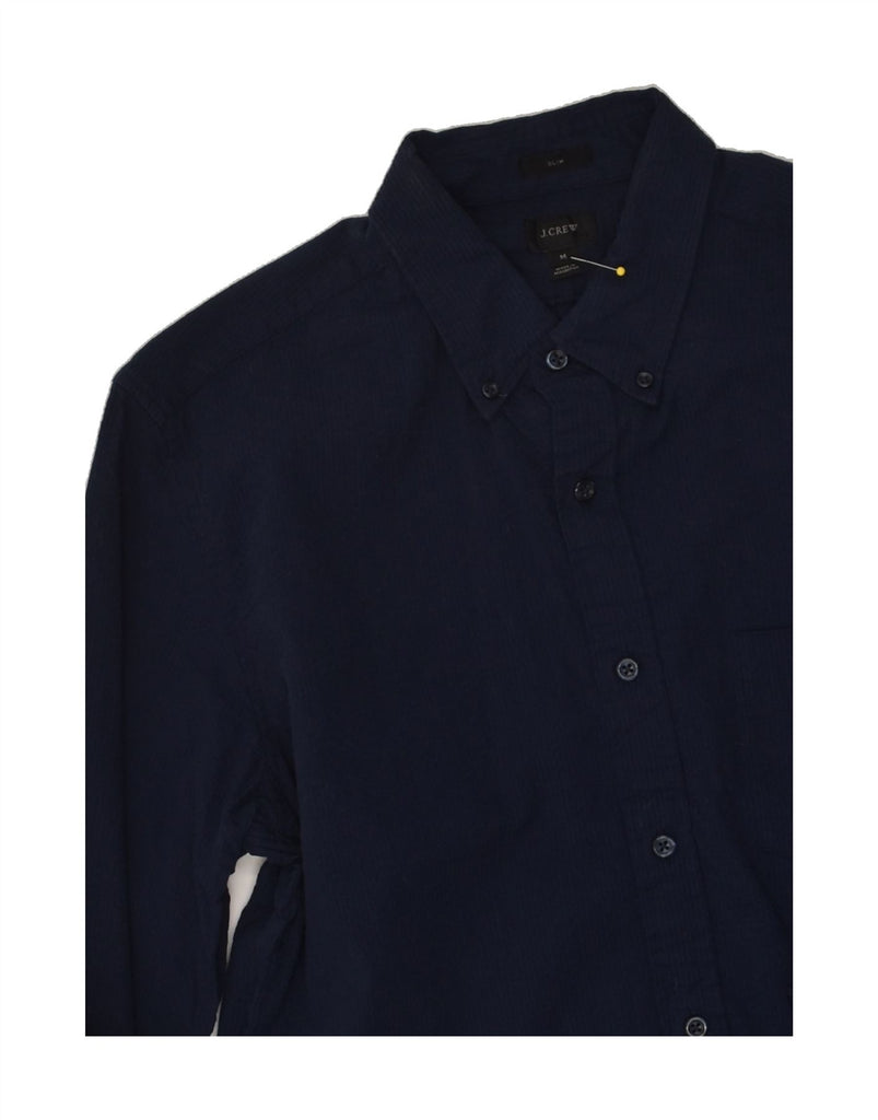 J. CREW Mens Slim Shirt Medium Navy Blue Pinstripe | Vintage J. Crew | Thrift | Second-Hand J. Crew | Used Clothing | Messina Hembry 